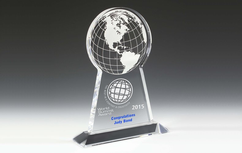 2061S (Screen Print), 2061L (Laser), 2061P (4Color Process) - Tall Globe Award